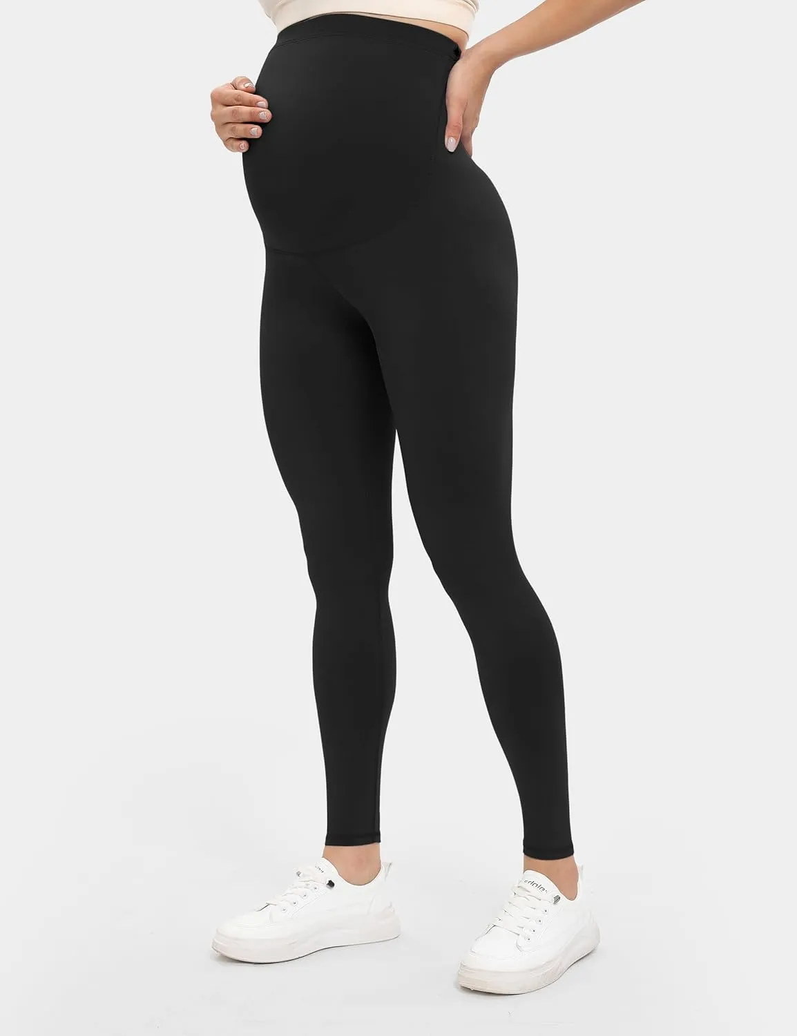 Buttergene 4 Pack Women's Creamlush Maternity Leggings Maternity Yoga Pants Pregnancy Leggings Maternity Clothes