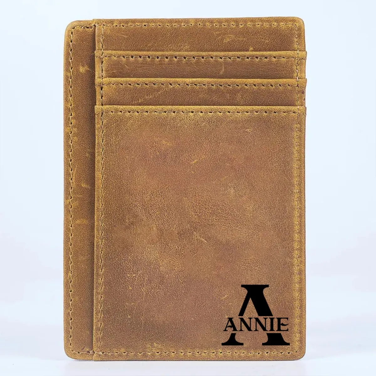 Couple - Alphabet Name - Personalized Card Wallet