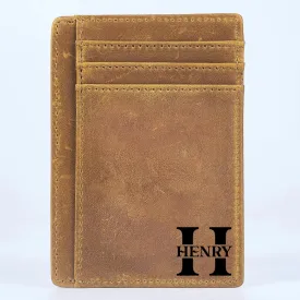 Couple - Alphabet Name - Personalized Card Wallet