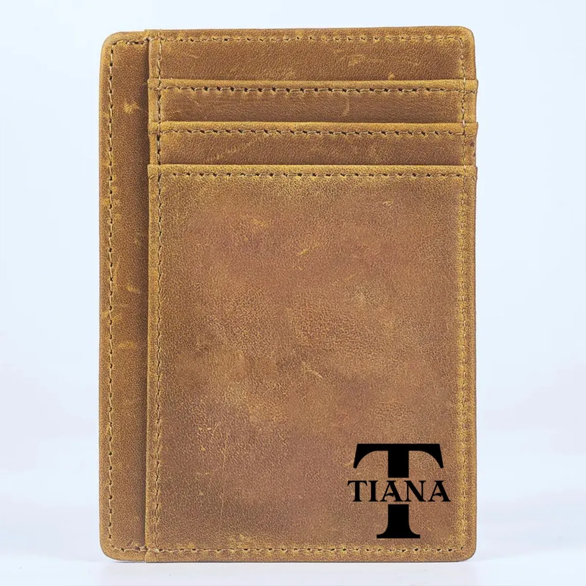 Couple - Alphabet Name - Personalized Card Wallet