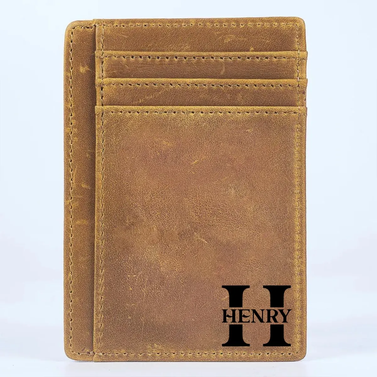 Couple - Alphabet Name - Personalized Card Wallet