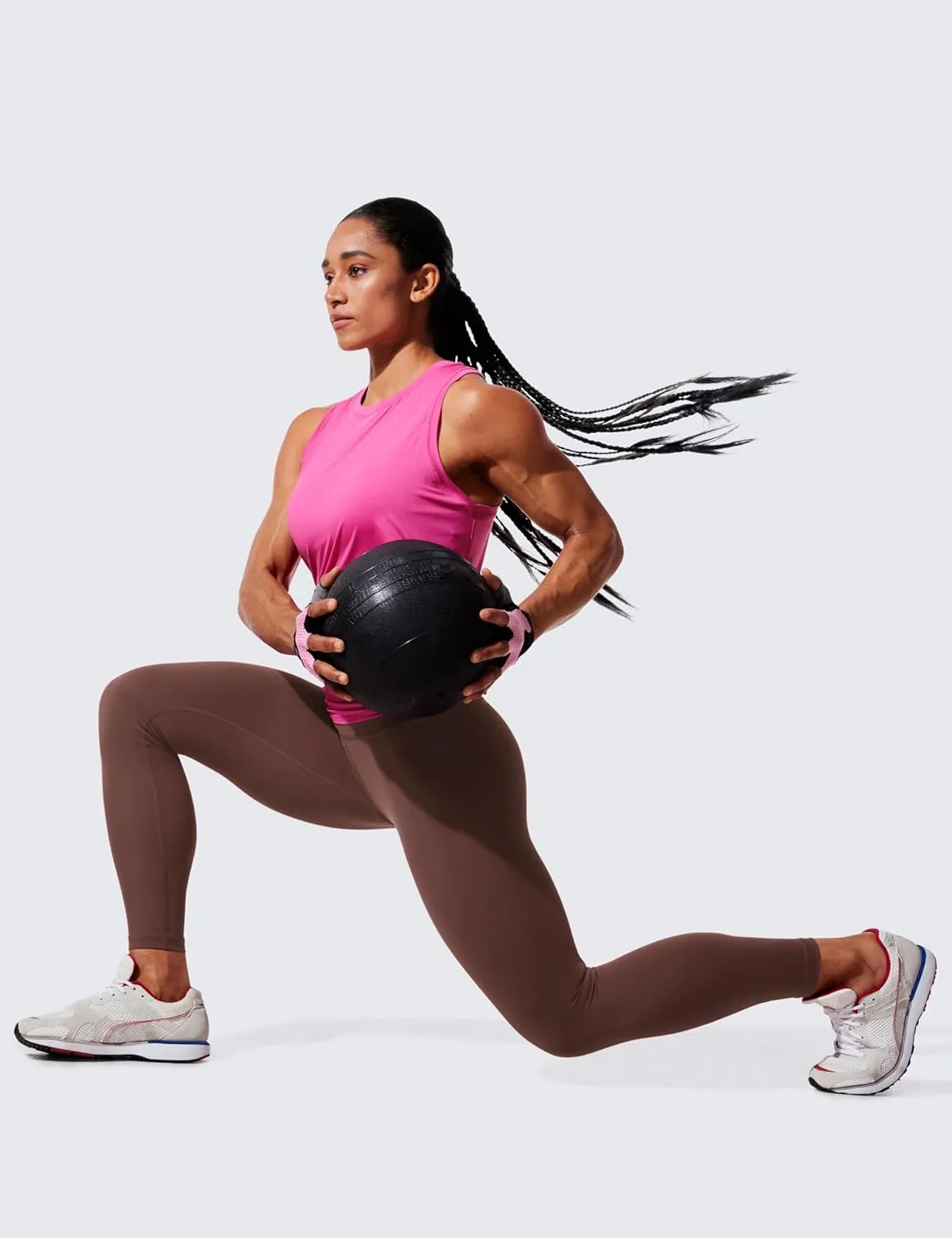 CRZ YOGA Women's Hugged Feeling Compression Leggings - Thick High Waisted Workout Leggings 25"