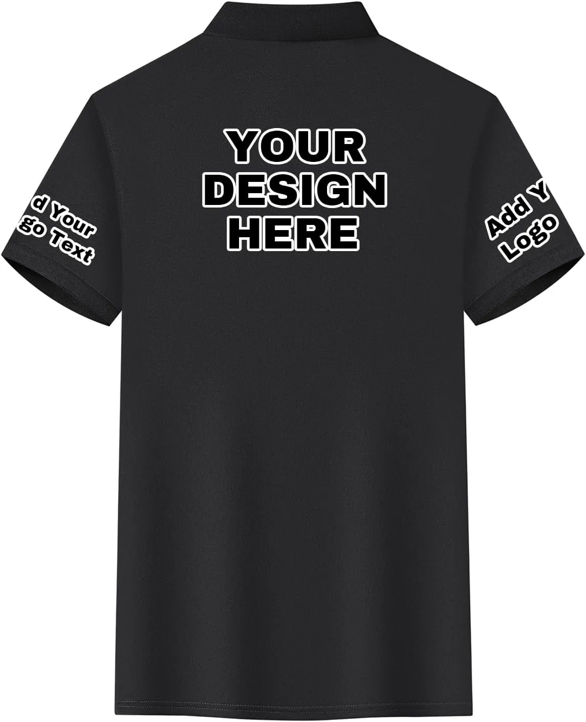 Custom Polo Shirt for Men, Personalize Golf Polo Shirt with Text and Logo