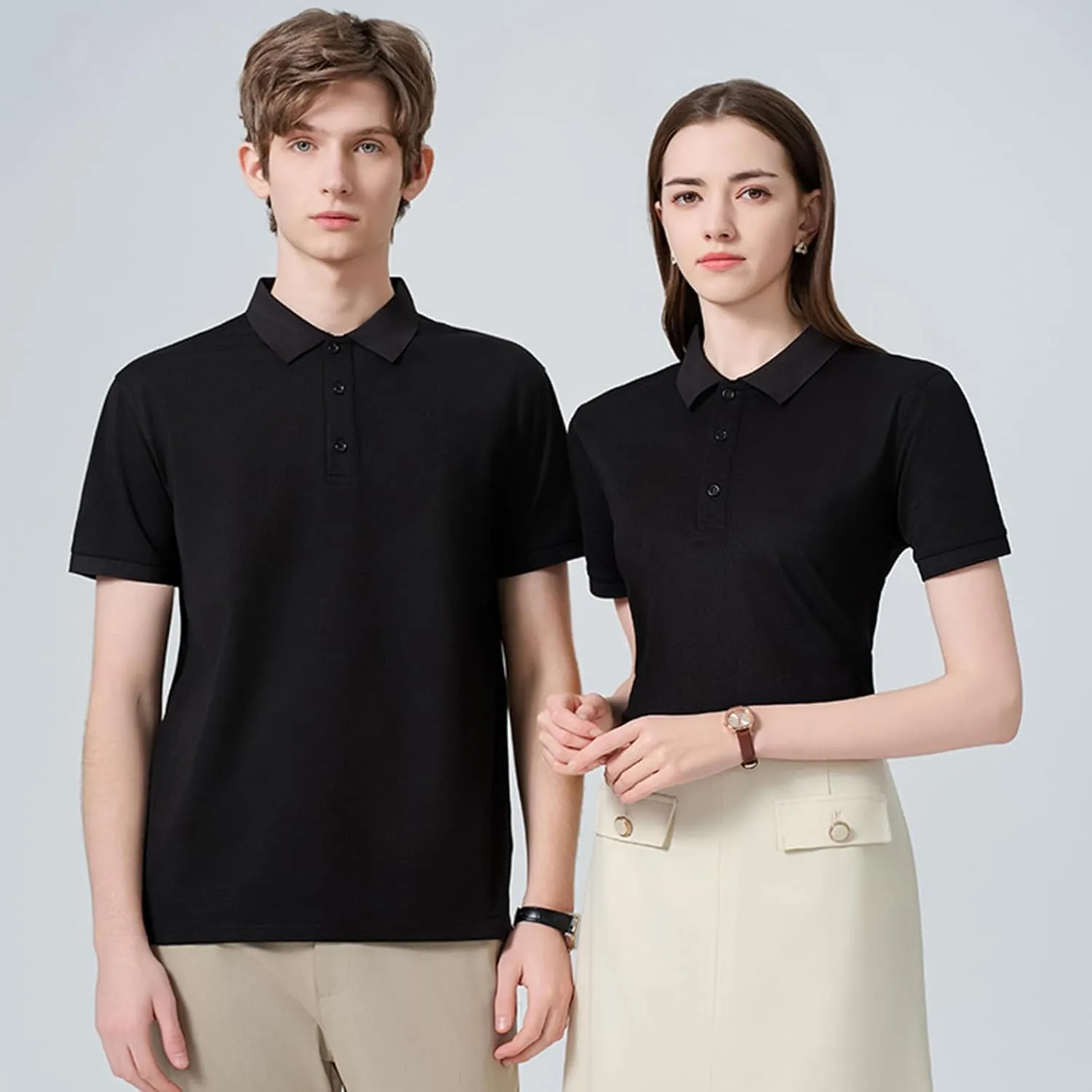 Custom Polo Shirt for Men, Personalize Golf Polo Shirt with Text and Logo