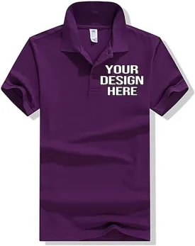 Custom Polo Shirt for Men Women, Personalize Golf Polo Shirt with Text and Logo