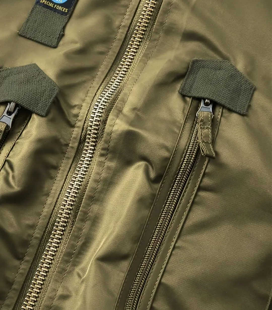 FTIMILD Military Bomber Jacket for Men Casual Windbreaker Jacket Mens Spring and Fall Jacket with Pockets and US Armband