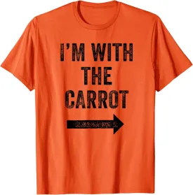 Funny I'm With the Carrot Halloween Costume Mens Womens Kids T-Shirt