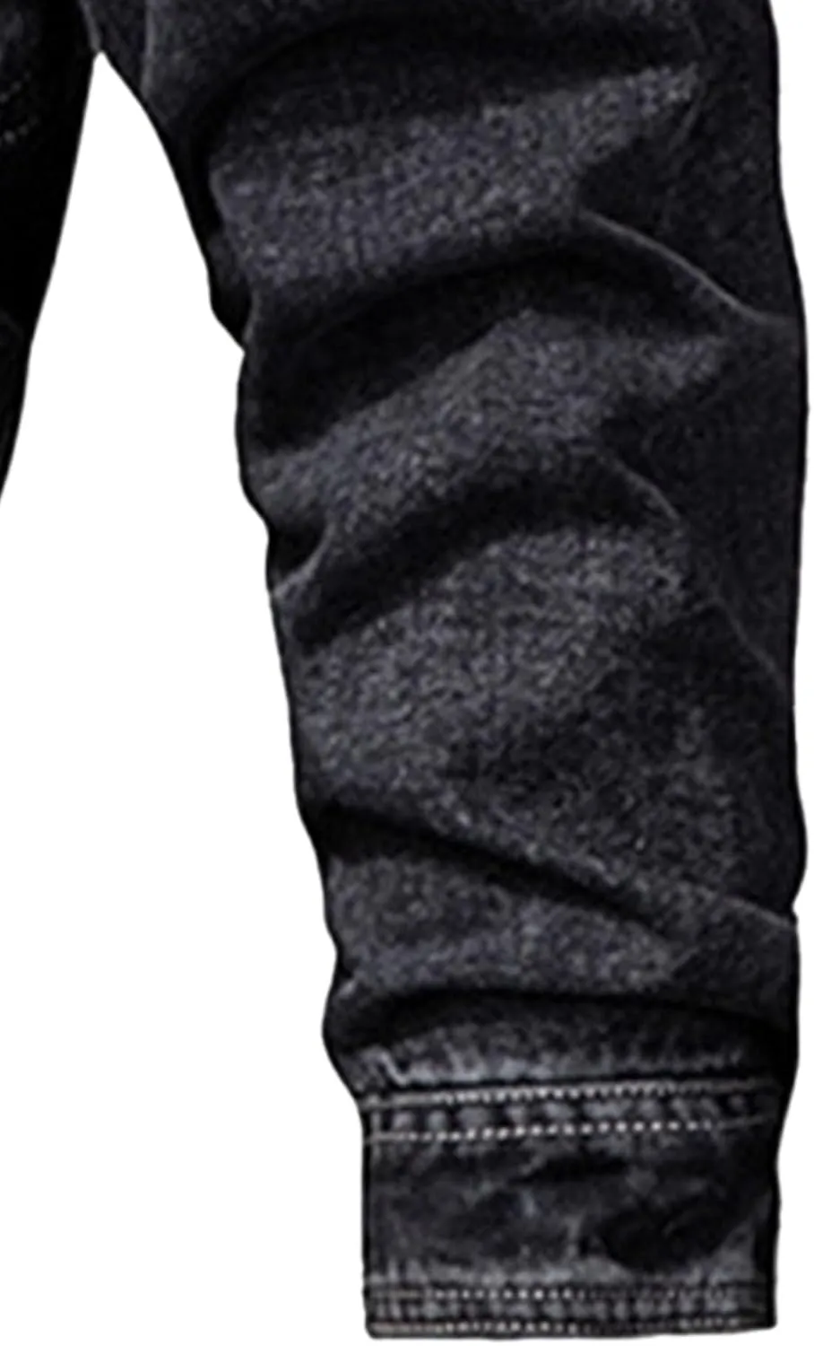 JEKE-DG Men's Casual Comfort Cargo Jean Jacket Lined Fashion Trucker Denim Jackets Fashion Washed Regular Fit Jean Coat