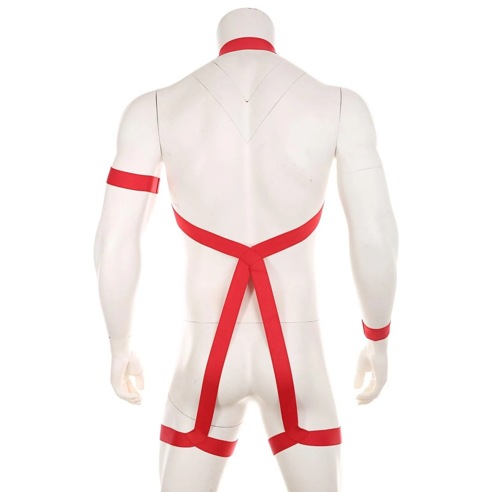 Men Halter Neck  Body Chest Bondage W/Armband