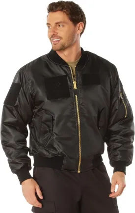 Rothco Flight Jacket with Patches - Classic Cold Weather Bomber Jacket with Morale Patches Included
