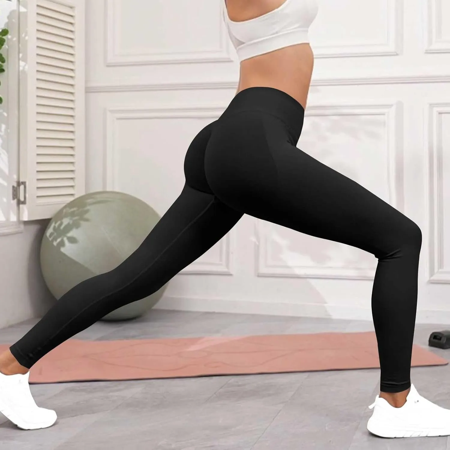 Scrunch Butt Lifting Leggings for Women Impact Gym Seamless Workout Leggings Mid Low Waist Tummy Control Yoga Pants