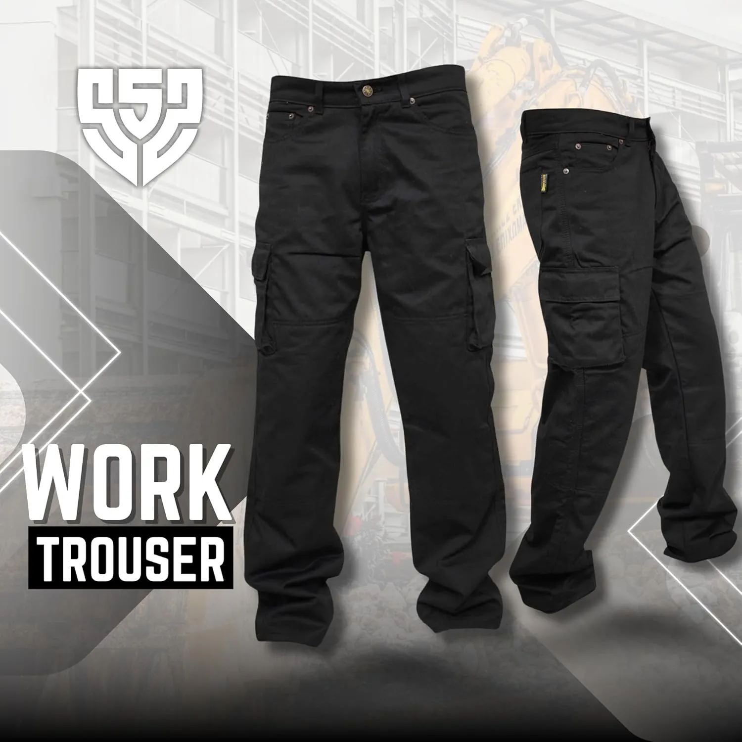 SSS Men's Work Pants-Heavy Duty Combat Cargo Work Pants-Holster Pockets Relaxed Fit Tactical Pants- Hiking Pants for Men