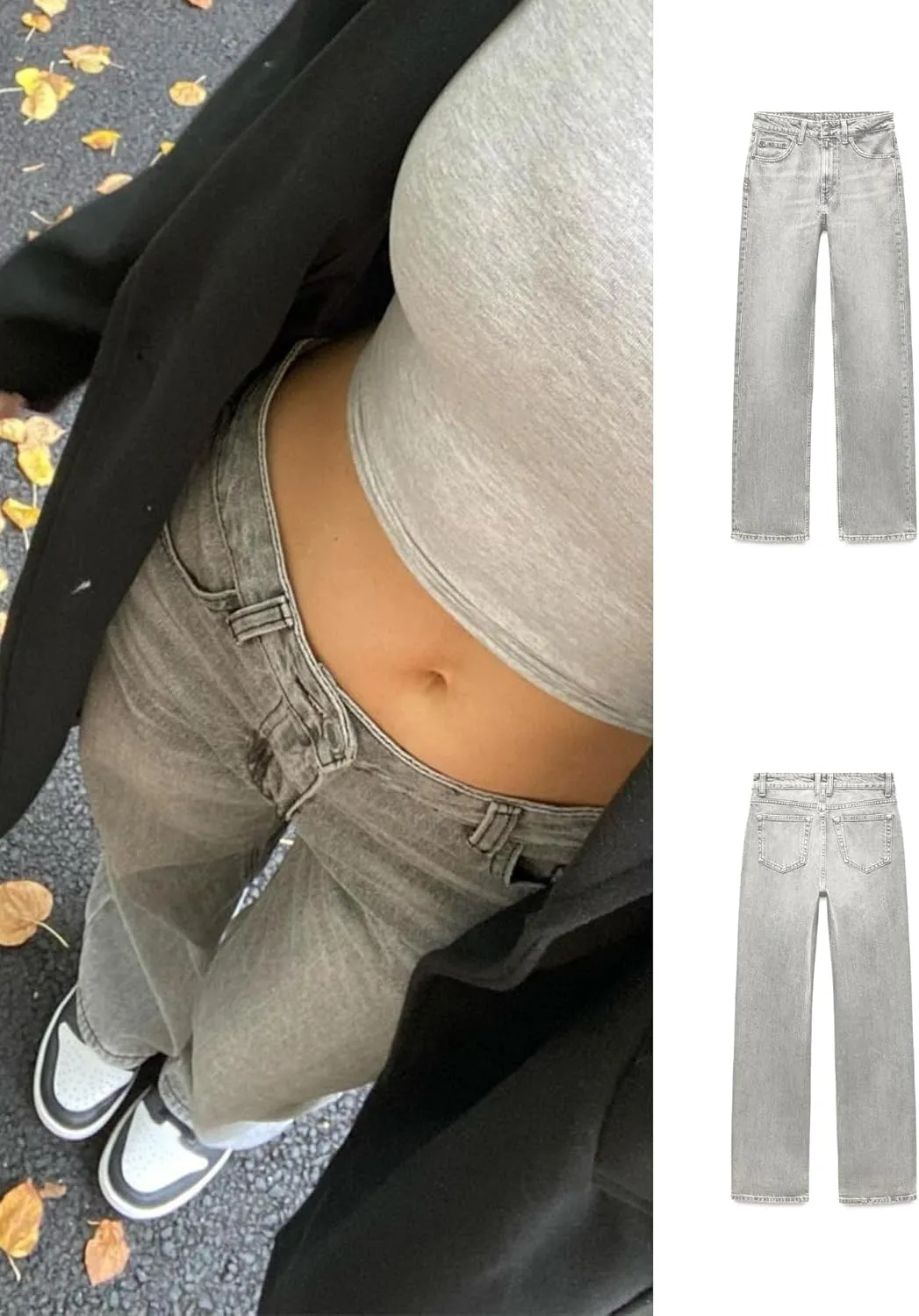Straight Leg Jeans for Women Casual Washed Vintage Loose Fit Boyfriend Baggy Denim Pants