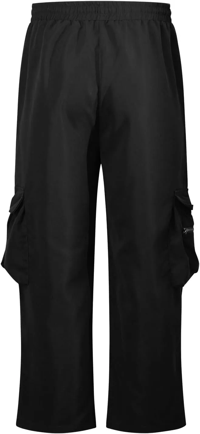 Sweatpants for Men Baggy Cargo Pants with Pockets Cotton Hiking Jogger Pants Casual Athletic Sports Outdoor Trousers