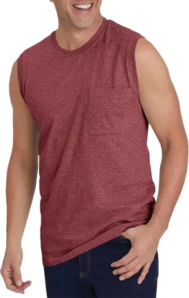 Wihion Men's Sleeveless Gym Tank Tops with Pocket Workout Bodybuilding Muscle T Shirts