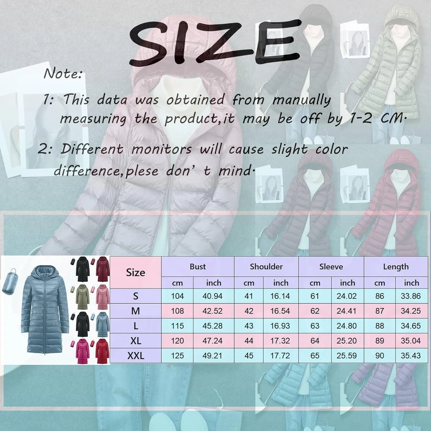 Women's Hooded Packable Puffer Jackets Winter Lightweight Warm Down Coats Trendy Slim Fit Windproof Duck Down Outwear